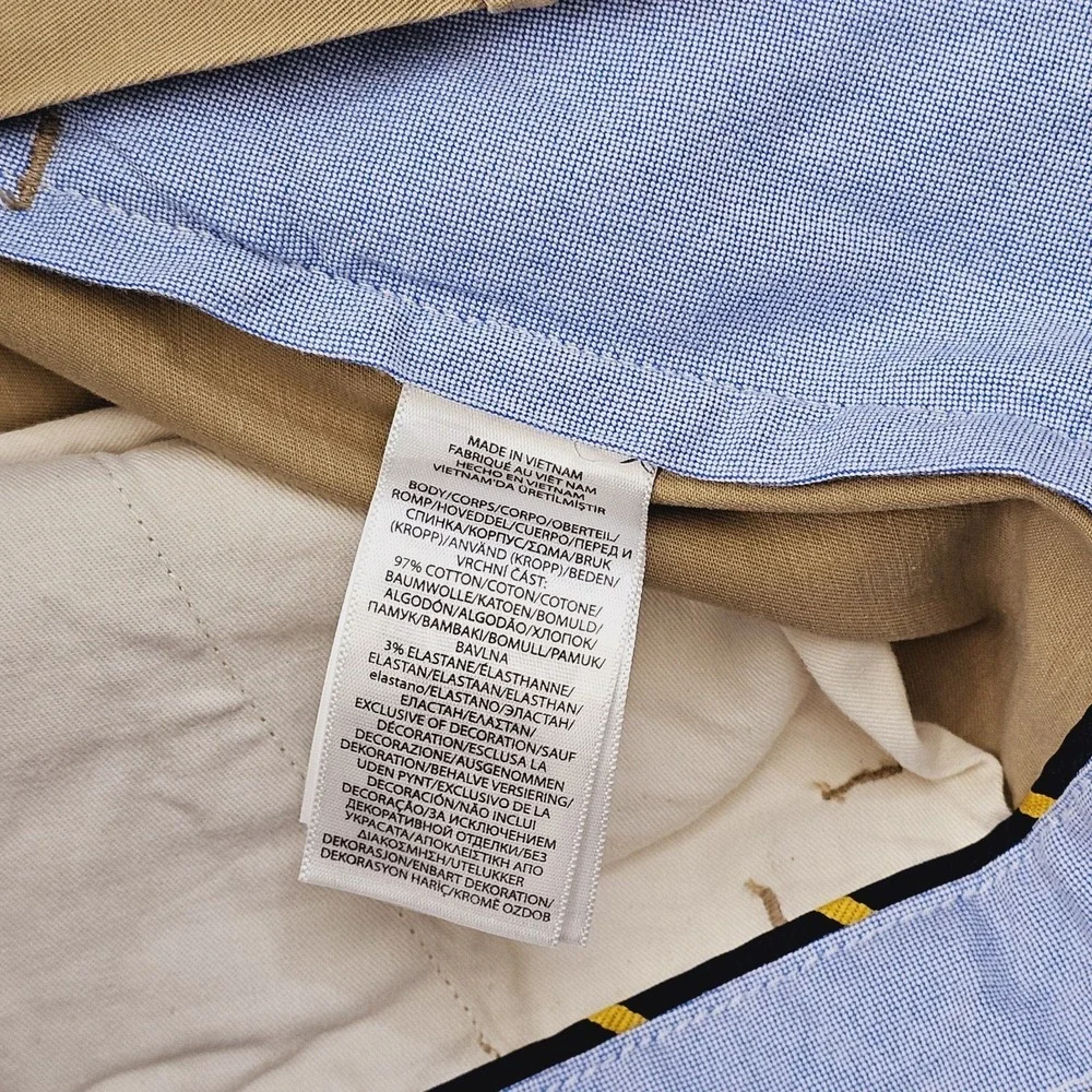 Polo Ralph Lauren Pants‎ Mens 35W 32L Khaki Chino Classic Twill Straight Stretch